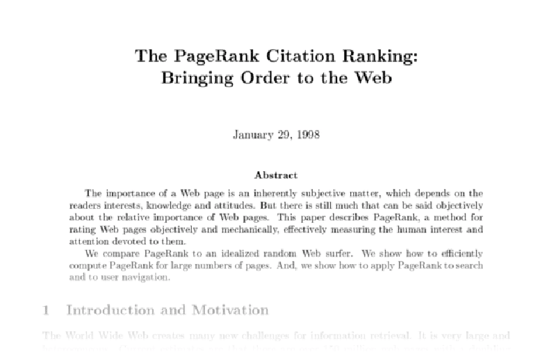 PageRank citation